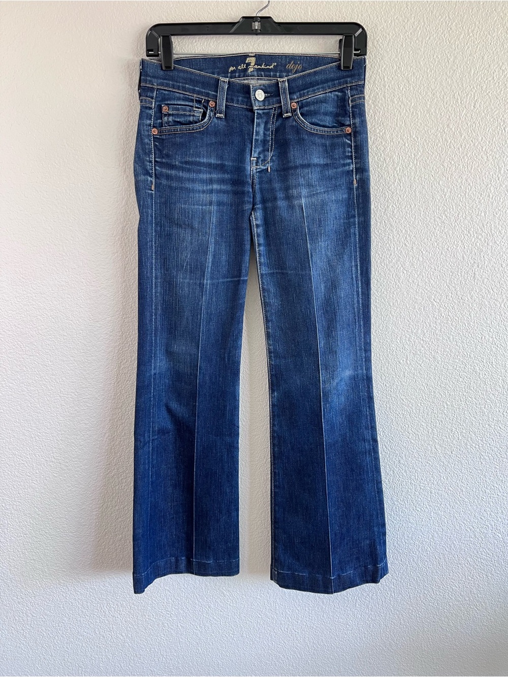 7 For All Mankind Women's Dark Blue Flare Jeans
